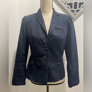 BANANA REPUBLIC NAVY BUTTONS LONG SLEEVE LINED WOMENS BLAZER/JACKET SIZE 4
